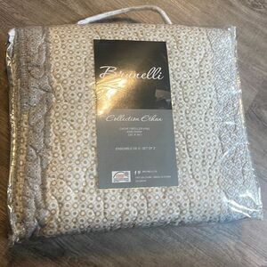 Brunelli Collection Ethan Cache Oreiller King Sham Set of 2 . NEW